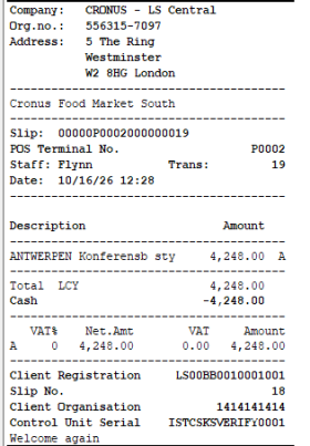 Hide Company Info on Receipt off